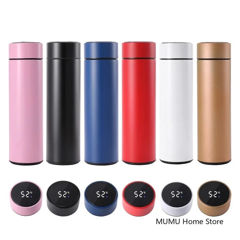 500ML Intelligent Temperature Thermos Bottle Stainless Steel Water Bottle Cold and Hot Insulated Cup Outdoor Sport Vacuum Flask